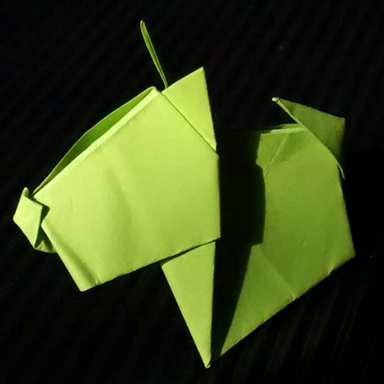 Origami Scottish Terrier.