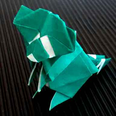 Origami raccoon.