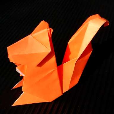 Origami squirrel.